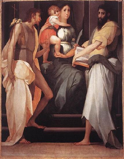 Rosso Fiorentino Madonna Enthroned between Two Saints